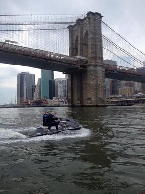 Brooklyn Bridge jet skiing with Jetty Jumpers!