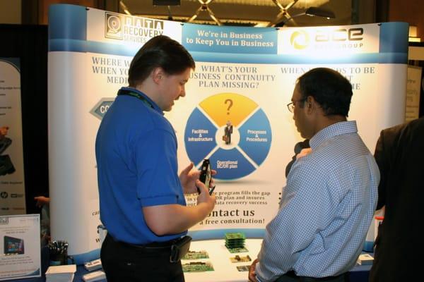 ACE Data Recovery Expert showing proprietary hardware at IT conference