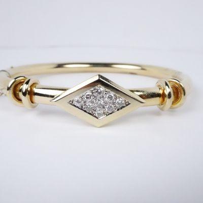 14k circa 1950's, .40 ct open/close bracelet, just acquired!