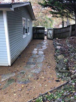 Flagstone walkway