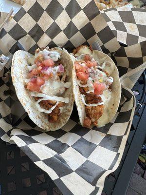 Game Day Tacos - two Fried Chicken Tenders