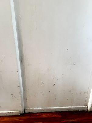 Dirt and grime on walls