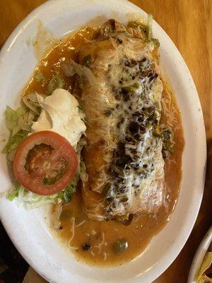 Lunch special chimichanga