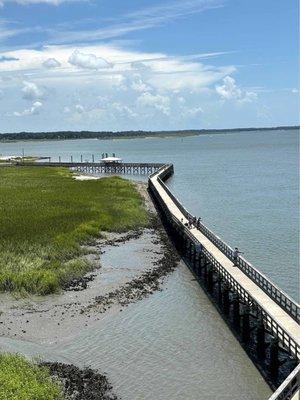 View from the top of the tower, we walked this boardwalk!