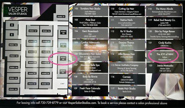 Map of Where Our Studio is Located