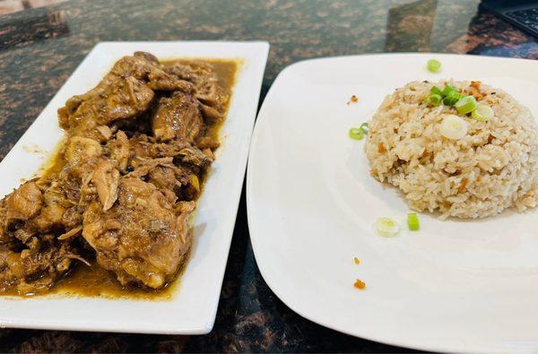 Chicken Breast Adobo + Garlic Fried Rice