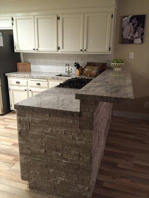 new stone veneer and backsplash