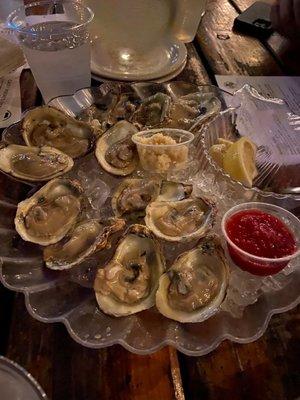 Dozen oysters