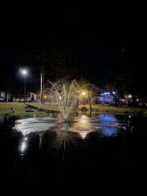 Fountain in the pond