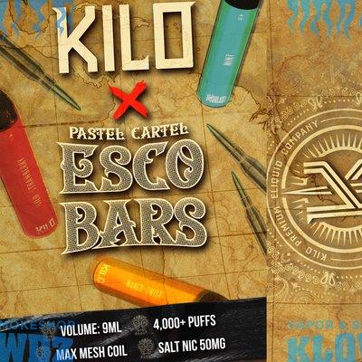 Kilo x Esco Bar 4000 Puffs! Max Mesh coils, 9ml volume, 5%!