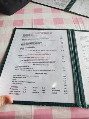 Part of the menu