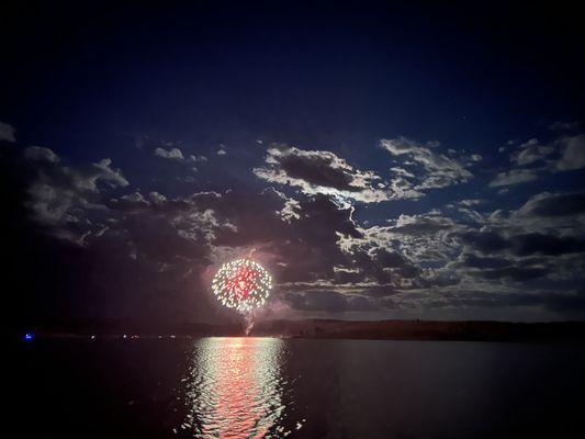 The only fireworks in Steamboat Springs on Steamboat Lake Marina