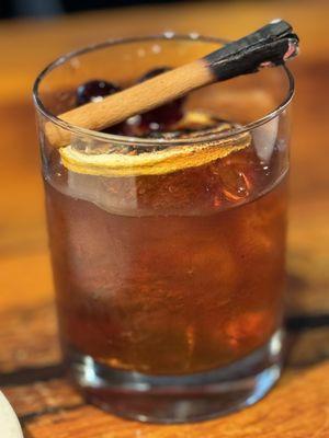 Old fashioned, cinnamon stick that looks like a cigarette