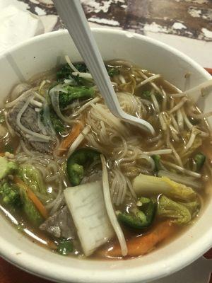 Beef Pho added veggies