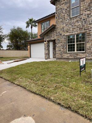 New construction sprinkler and sod install