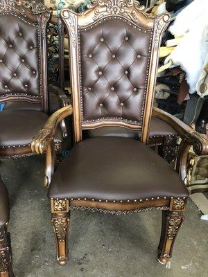 Dining room chairs that Jose (owner) upholstered - 2020