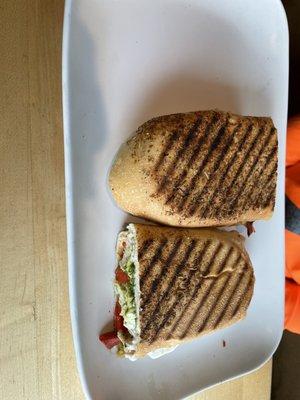 Focaccia's Chicken Panini on herb bread