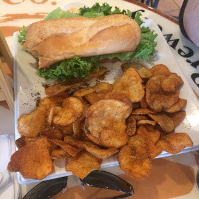 fish sandwich with old bay chips