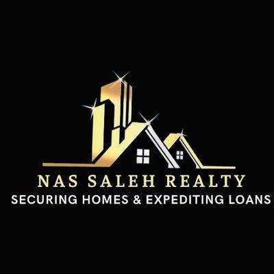 Nas Saleh Realty logo. Securing Homes and Expediting Loans.