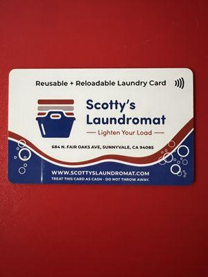 Our FREE laundry card. We accept cash, credit, debit, ApplePay, EBT and more!