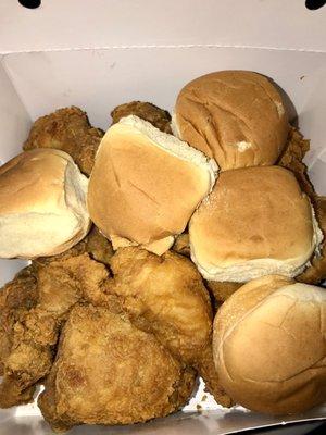 15 pcs Fried Chicken w/ Rolls