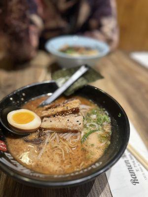 Black ramen and Shoyu Ramen