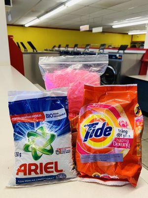 Your choice of free detergent on Fridays and Saturdays from 6am to noon!