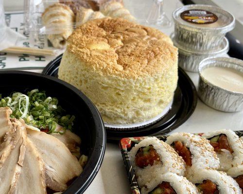 Japanese cheesecake and al fresco lunch!