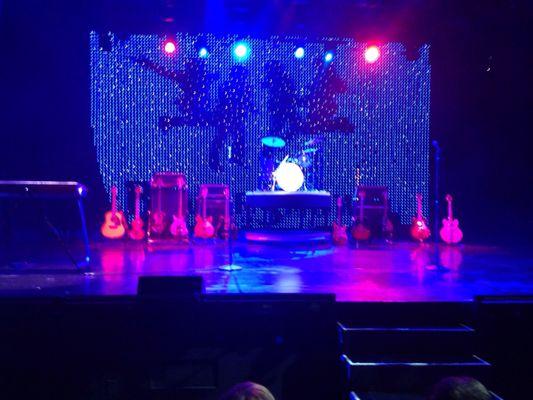 Stage of the Beatles show from the fourth row