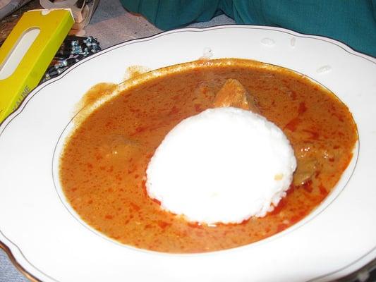 Rice ball and soup