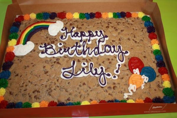 Another yummy cookie cake from TCBY/Mrs. Fields in Issaquah Highlands...