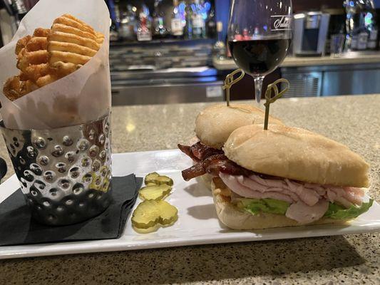 Turkey Sando came on warm ciabatta bread. It was so tasty with the chipotle aioli