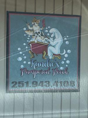 Business sign for Kandies Pampered Pooch