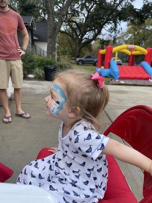 Snow man face paint