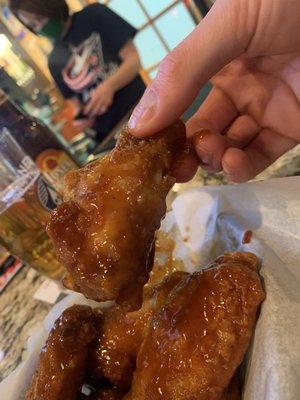 Mango habanero bones wings