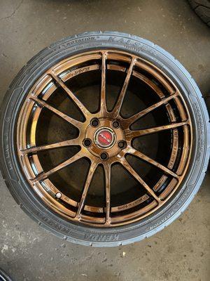 Custom wheel (whiskey brown powder coat)