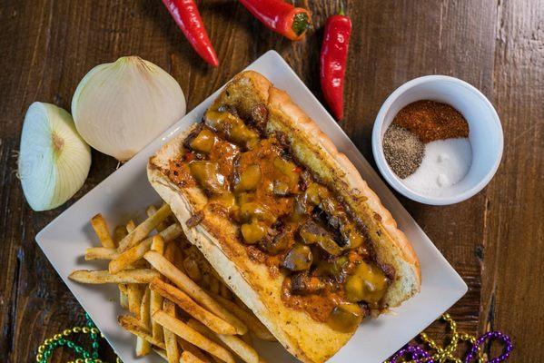 Cajun Cheesesteak Po'Boy