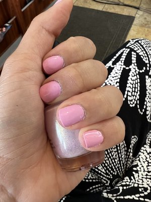 Not a quality manicure.