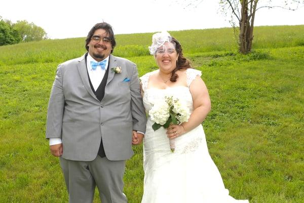 A beautiful bouquet and boutonniere for our special day!