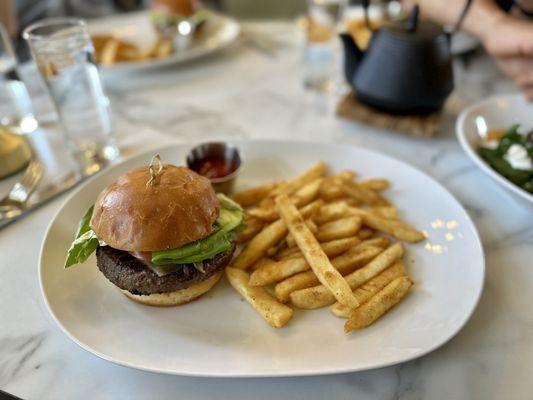 burger and fries