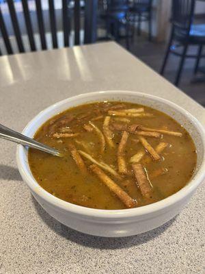 Pork tortilla side soup.  Mmmm