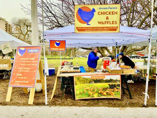 Avrom Farm's Chicken and Waffle Stand!=NEW 2022!-T-shirts available as well!