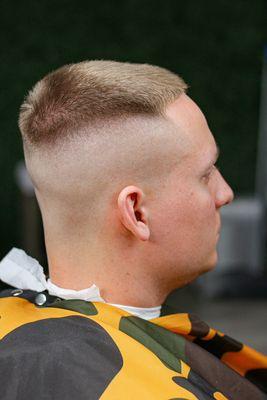 high skin fade (military cut)