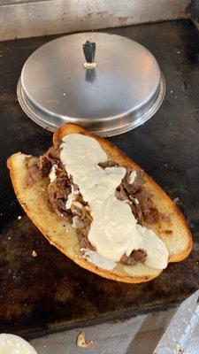 Smothered cheesesteak