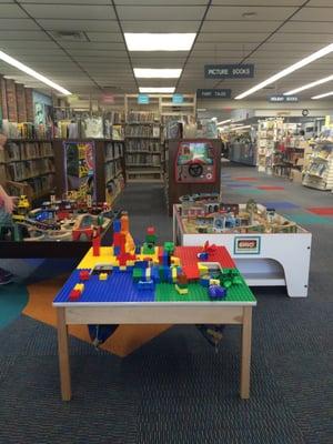 Kids corner: Lego table and Train tables.