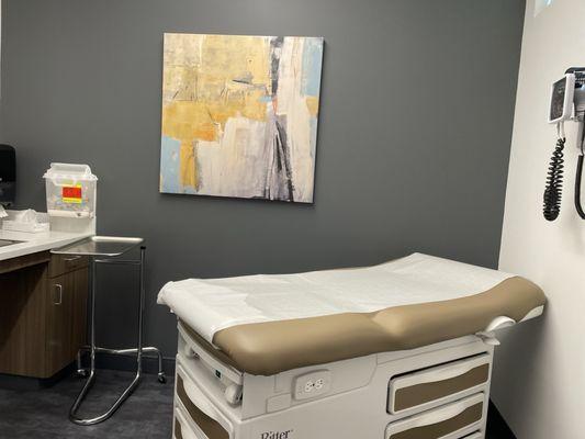 Exam room, new, clean, very friendly, emphatic medical staff and excellent quality of care.