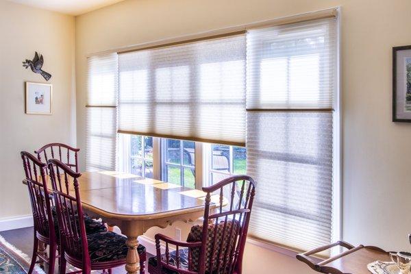 Duette® Honeycomb Shades offer options for large window coverage.