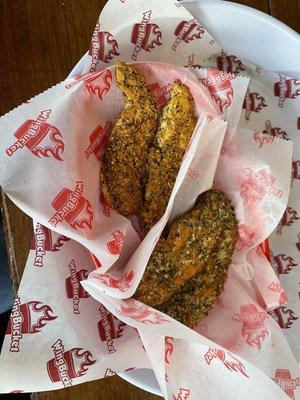 Grilled tenders: lemon pepper and garlic parmesan