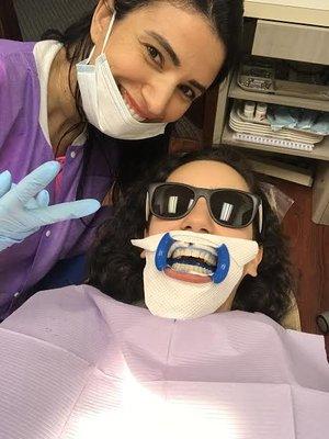 ZOOM Whitening with our lovely   patient!