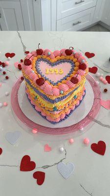 Vintage heart cake